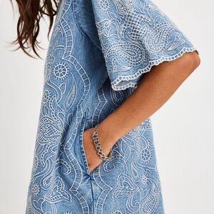 Free People Embroidered Harlow Mini Dress